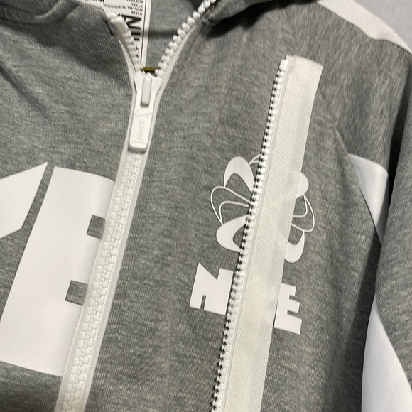 Nike x Sacai Double-Zip Hoodie 'Dark Grey Heather/White' - Picture 4 of 7